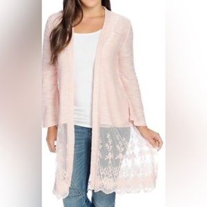 Pale pink lace, Cardigan